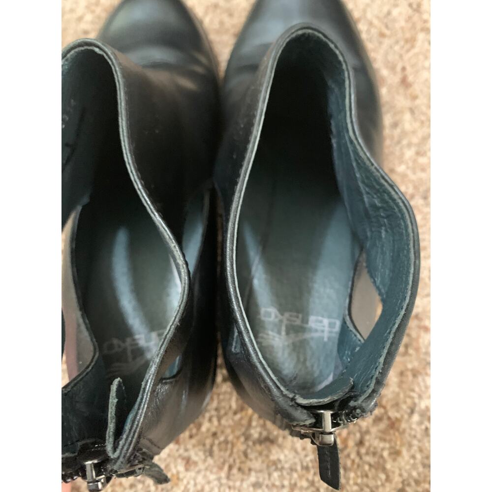 Dansko Bonita Leather Black Back Zip Bootie Cutout Side Womens Size 39  US 8.5 - Picture 9 of 9